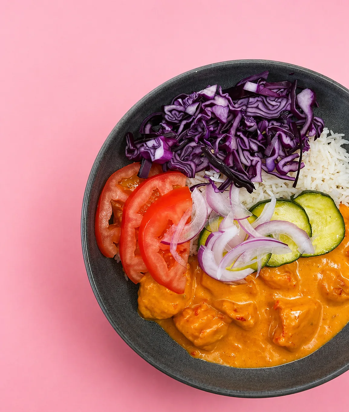 Poulet Tikka Bowl — poulet mariné aux épices, pois chiches